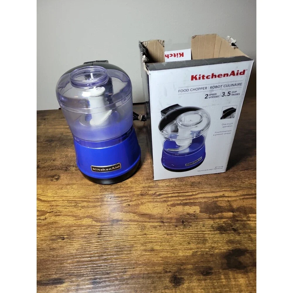 Kitchenaid Empire Blue  3.5 Cup Food Chopper  2 Speed Works